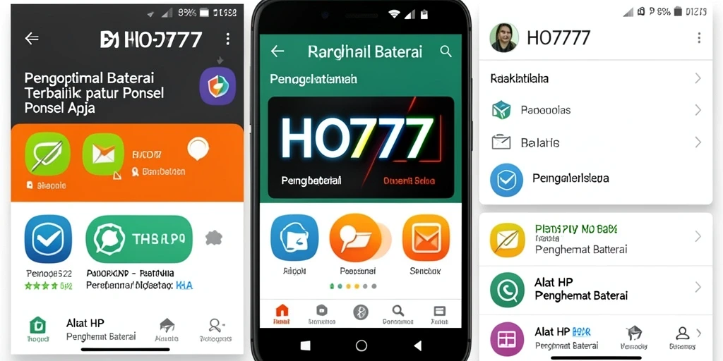 Antarmuka aplikasi HO777 menampilkan pengaturan penghemat baterai yang mudah dipahami.