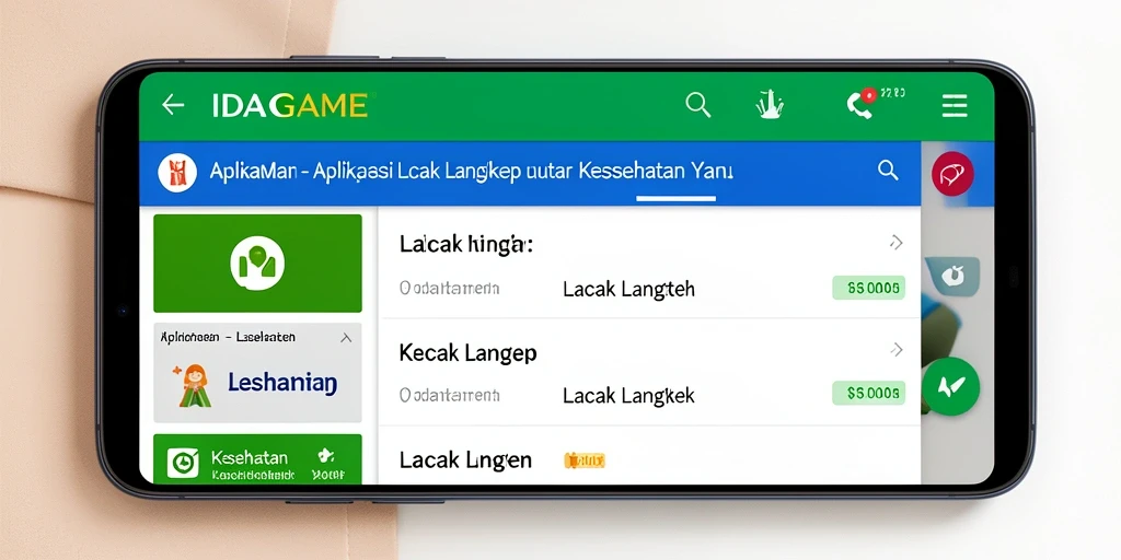 Tampilan utama IDAGAME menampilkan langkah dan aktivitas harian.