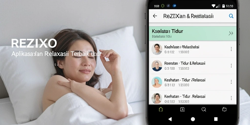 Antarmuka intuitif REZIXO dengan fitur relaksasi yang menenangkan.