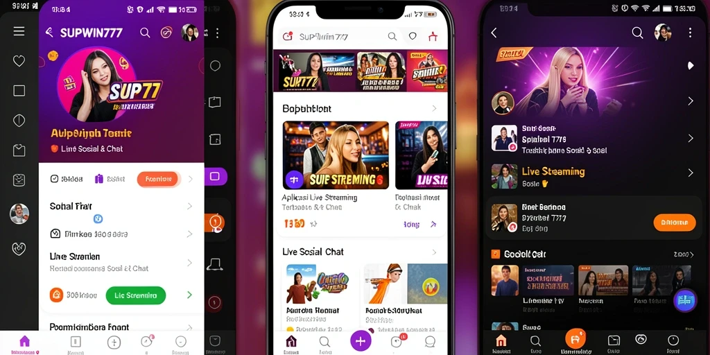 Antarmuka SUPWIN777 yang menawan saat Live Streaming.