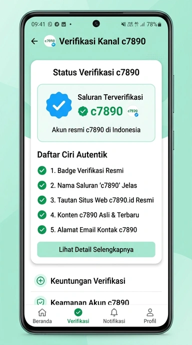 Tampilan kanal resmi c7890