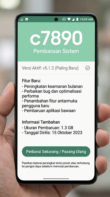 Tampilan riwayat versi c7890